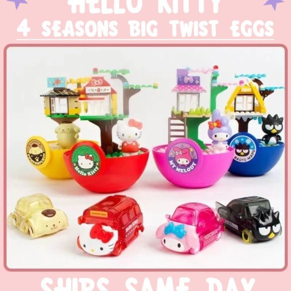 Official Sanrio Characters 4 Seasons Big Twist Eggs Building Block Sets Toy NEW